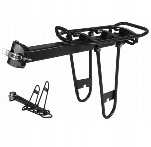 Bagażnik rowerowy do sztycy czarny aluminium 28"
