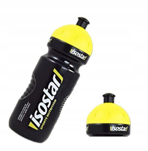 Bidon rowerowy siłownia ISOSTAR 650ml czarno-żółty