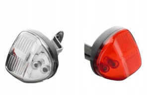 Lampa przednia i tylna lampki przód tył ZESTAW
