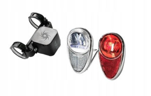 Lampa przednia i tylna lampki przód tył ZESTAW