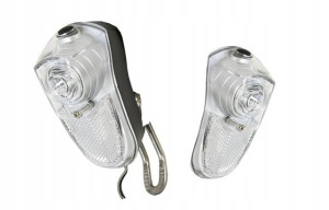 Lampa przednia światło przód na widelec na dynamo