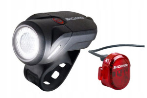 Lampa przednia AURA 35 i tylna SIGMA ZESTAW USB