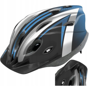 Kask B-Skin M Tomcat 52-56 cm czarno biało niebies