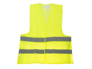 Kamizelka odblaskowa żółta dwa pasy odblaskowe