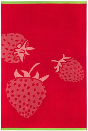 Ręcznik plażowy STRAWBERRY czerwony 100x160cm 380g