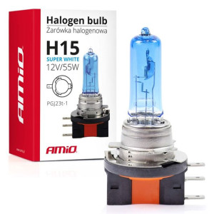 Żarówka halogenowa Amio H15 55W Super white 1 szt
