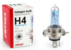 Żarówka halogenowa H4 12V 60/55W UV Super White E4