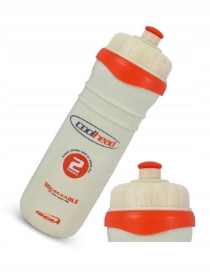 Bidon rowerowy IBERA COOLHEAD 500 ml biały