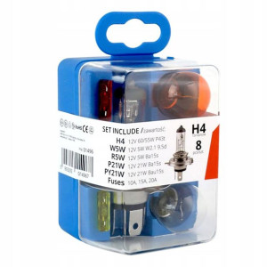 Zestaw żarówek bezpieczników samochodowych 8szt H4