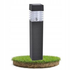 Lampa Solarna Ogrodowa Wbijana Czarna 40cm