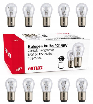 Żarówki halogenowe P21/5W BAY15D 12V 21W/5W 10szt.