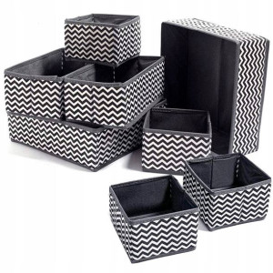 Zestaw 8 Organizerów Do Szuflad Na Drobiazgi Boxy