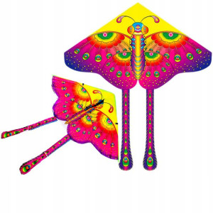 Kolorowy Latawiec Motyl 90cm Z Ogonem Dla Dzieci