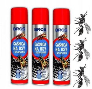 3x Gaśnica Osy Szerszenie Spray Preparat Areozol