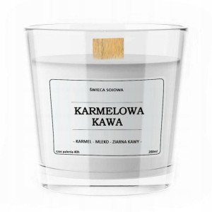 Sojowa Świeca Zapachowa KARMELOWA KAWA 200ml Vitaf