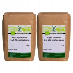 2 x Mąka Pszenna Typ 500 Eko 1kg Młyn Kopytowa