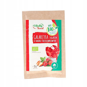 Bio Galaretka z Agarem Truskawkowym 38g Agro-Wodzi