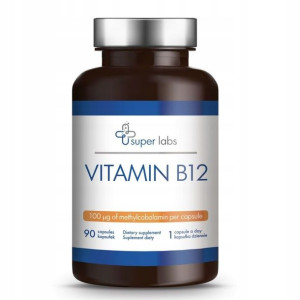 Vitamin B12 Witamina B12 90Kapsułek - Super Labs