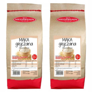 2x Mąka Gryczana Pełnoziarnista 1kg Młyn Niedźwia