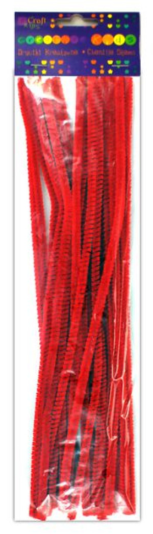 Druciki kreatywne 30 cm (25szt.) czerwone KSDR-018 Dalprint