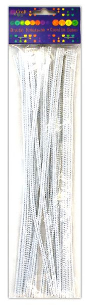 Druciki kreatywne Białe 30 cm (25 szt.) KSDR-015 Dalprint