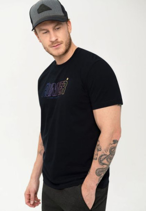 Meski T-shirt Koszulka Z Nadrukiem Granatowa T-runner L