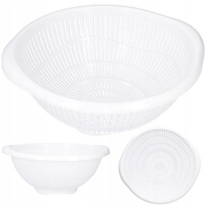 Durszlak plastikowy cedzak sitko kuchenny biały