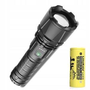 Latarka taktyczna XHP90 zoom USB + LiitoKala 26650 5100mAh
