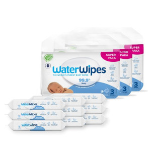 WaterWipes BIO Chusteczki 3-pack BIO nawilżane wodne KARTON