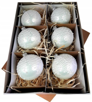 Szklane bombki choinkowe 6 szt. 8 cm