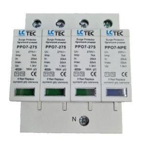Ogranicznik przepięć  LcTec T1+T2 (B+C) 4P z iskiernikiem 7kA