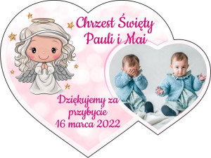 FOTO MAGNES Podziękowanie dla gości Chrzest Święty serce