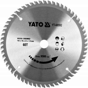 Yato Piła Tarcz.wid. 165*60*16 60592