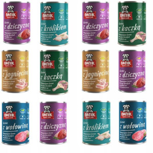 FAFIK Mix dzik jagnię królik kaczka wołow 12x400g