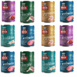 Fafik MIX różnych SMAKÓW dla psów 12x400g