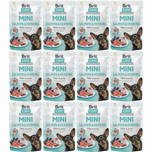 Brit Care Mini Pouch Salmon&HERRING 12x85g