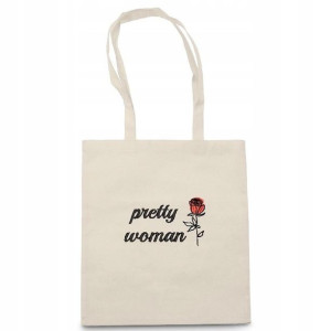 Torba ecru zakupowa EKO Pretty Woman KOBIETA Pani