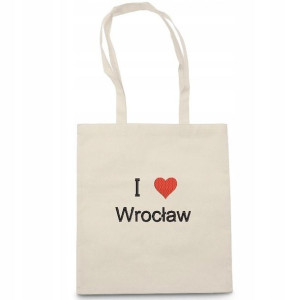 Torebka ecru EKO Kocham Wrocław POLSKĘ Krasnale LOVE