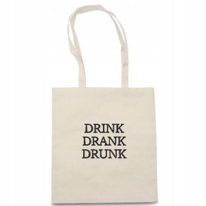Torba EKO ecru materiałowa DRINK alkohol HUMOR