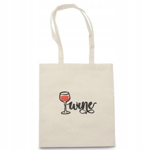Torba na ramię EKO Wine Time Butelka Winka Kieliszek
