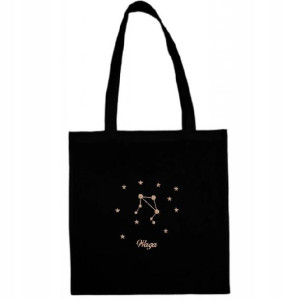 Torebka zakupowa czarna EKO znak zodiaku Waga OPCJE