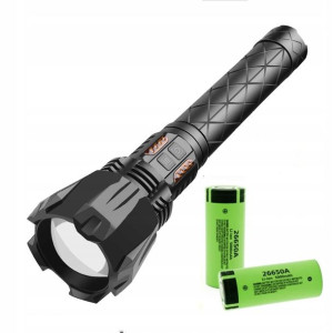 Latarka XHP160 Zoom USB +2x26650 Panasonic 5000mAh