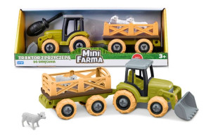 Traktor z przyczepą ciągnik do skręcania z częściami śrubokręt