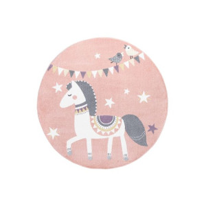 Dywan dziecięcy okrągły Anime Pony Różowy - Koło Fi 120