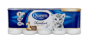 Papier toaletowy Komfort Queen 3-warstwy 10 rolek