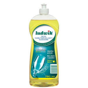 LUDWIK Płyn nabłyszczający do zmywarki LEMON 750ml