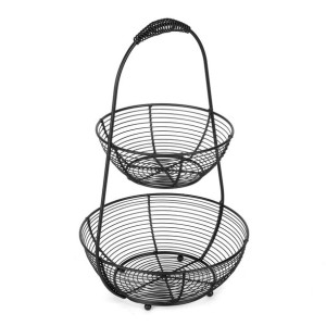 Koszyk Na Owoce Metalowy 2-poziomowy 28x26.5 Cm
