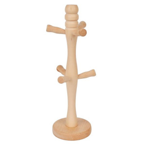 Stojak Na Kubki Filiżanki Szklanki Drewniany 33 Cm