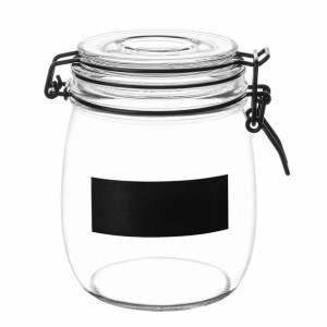 Słoik Z Pokrywką Z Klipsem Szklany Etykieta Kredowa 750 Ml