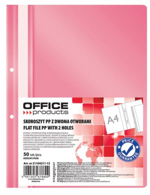 Skoroszyt Pp A4 Wpinany 100/170 Różowy 50 Szt